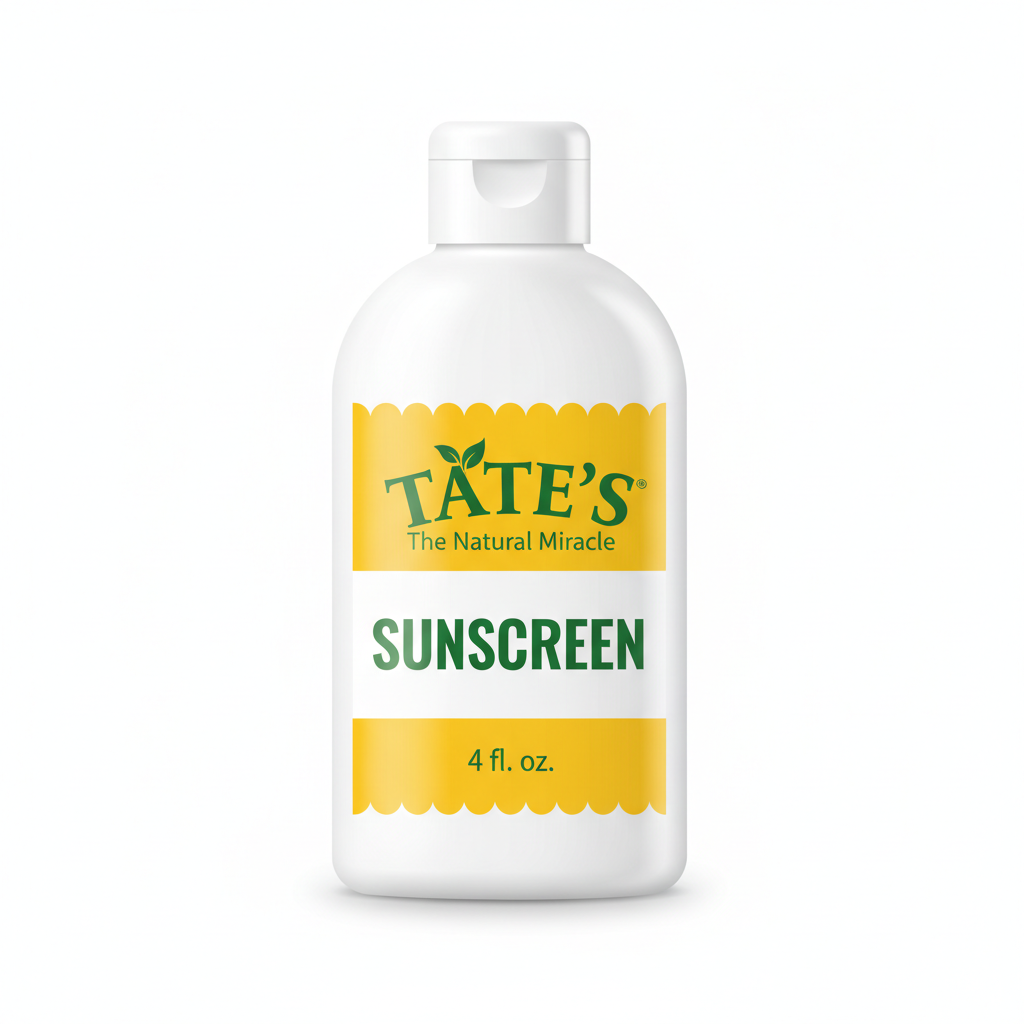 Tate's The Natural Miracle Sunscreen 4oz front